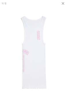 Chrome Hearts Love You Rib Tank Top White- size medium comes with original box a